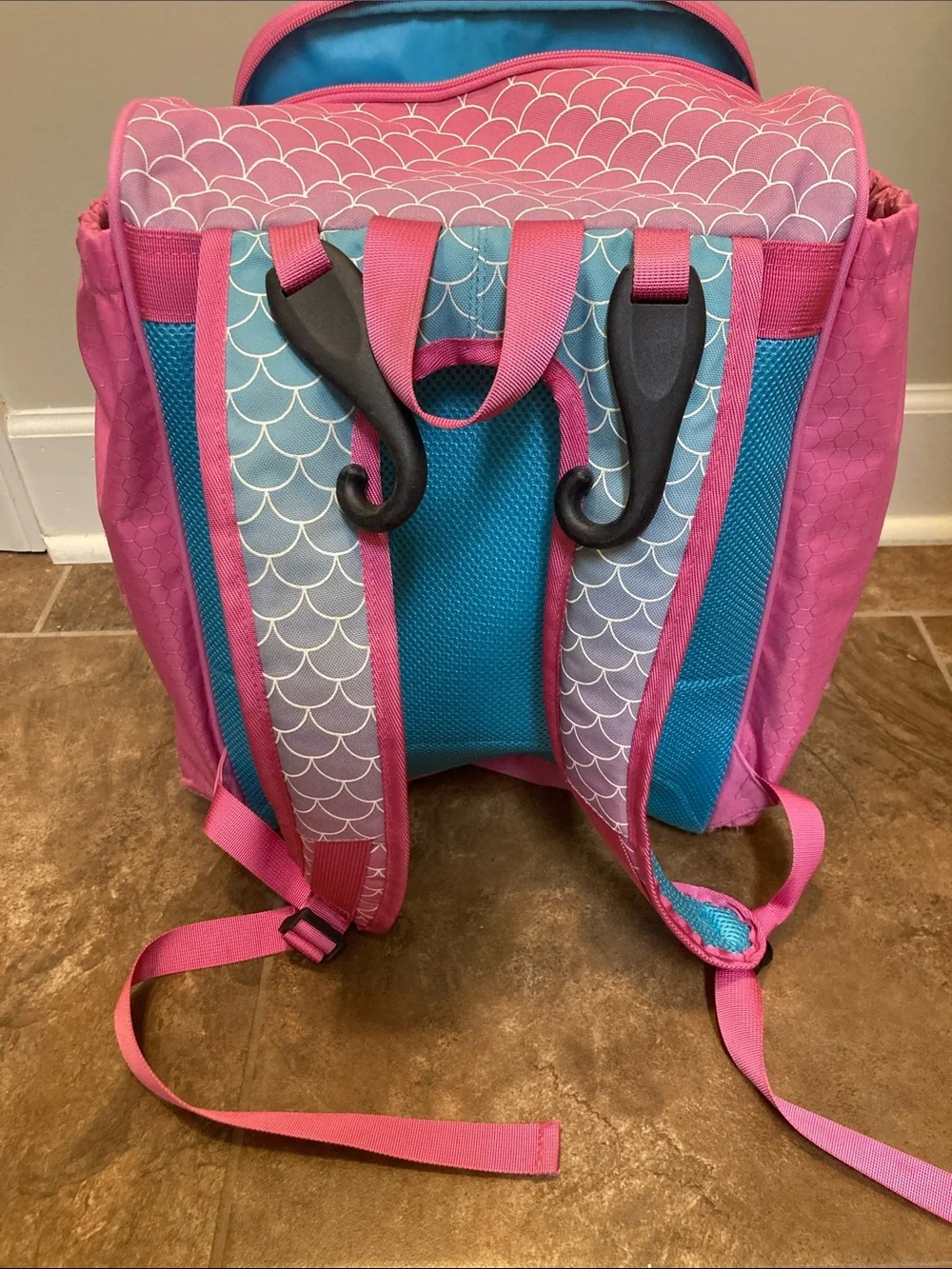 Ride-It Kids Pink Ombre Mermaid Backpack with Reversible Sequin Pocket